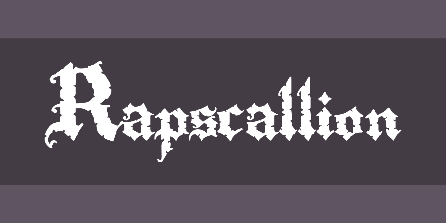 Пример шрифта Rapscallion #1
